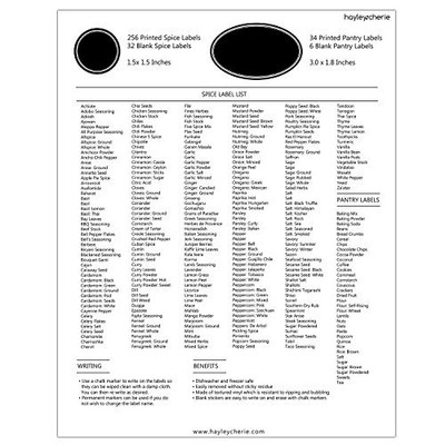 printed pantry labels